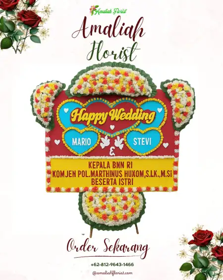 Papan Bunga Pernikahan Waringin Sari Timur